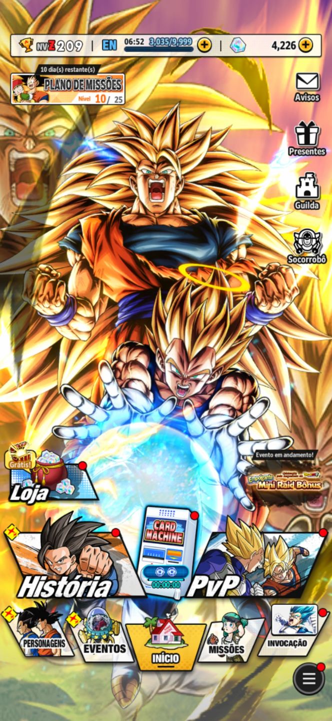 CONTA DRAGON BALL LEGENDS - MID GAME - TIME META FULL ESTRELA + 4K DE CRYSTAIS