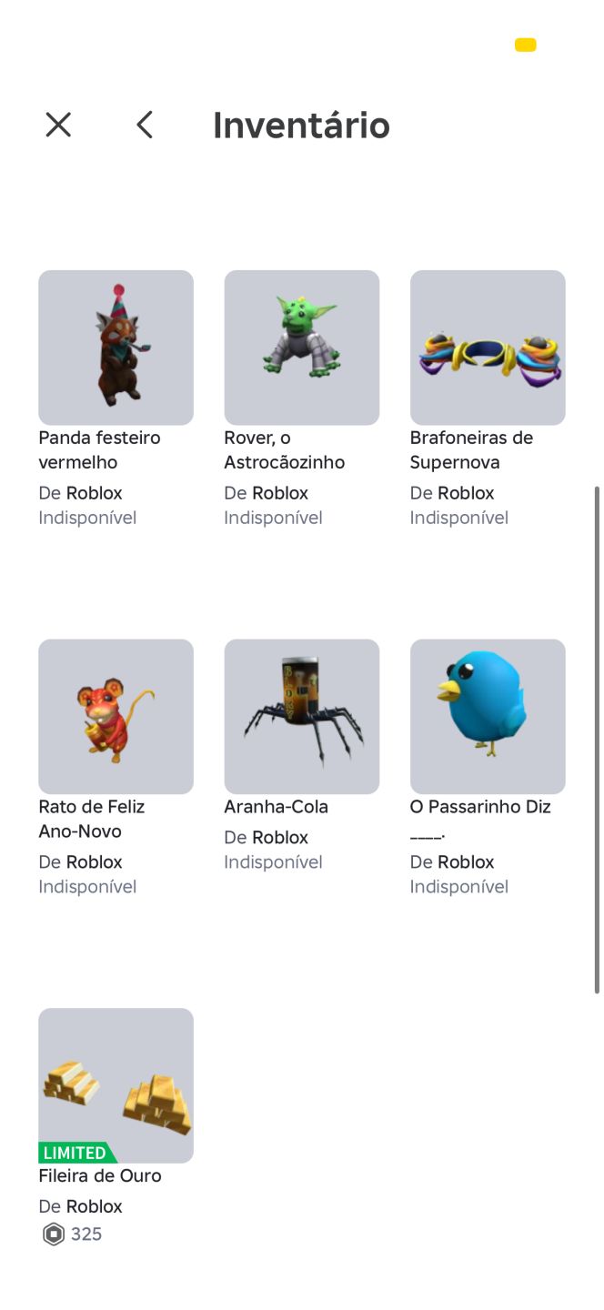 CONTA DE ROBLOX COMPLETA COM +4000 ROBUX GASTOS E VÁRIOS INTENS LIMITEDS!!