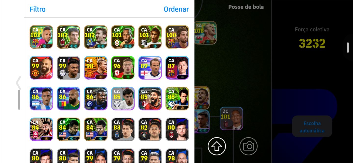 CONTA EFOOTBALL 3232 FORÇA|RODRI,VIEIRA,YAMAL,GEORGE BEST,SUÁREZ E BALE|TIME TOP