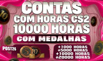 GANHE BRINDE! CONTA CS2 COM HORAS + MEDALHA 5 ANOS | ENTREGA AUTOMATICA