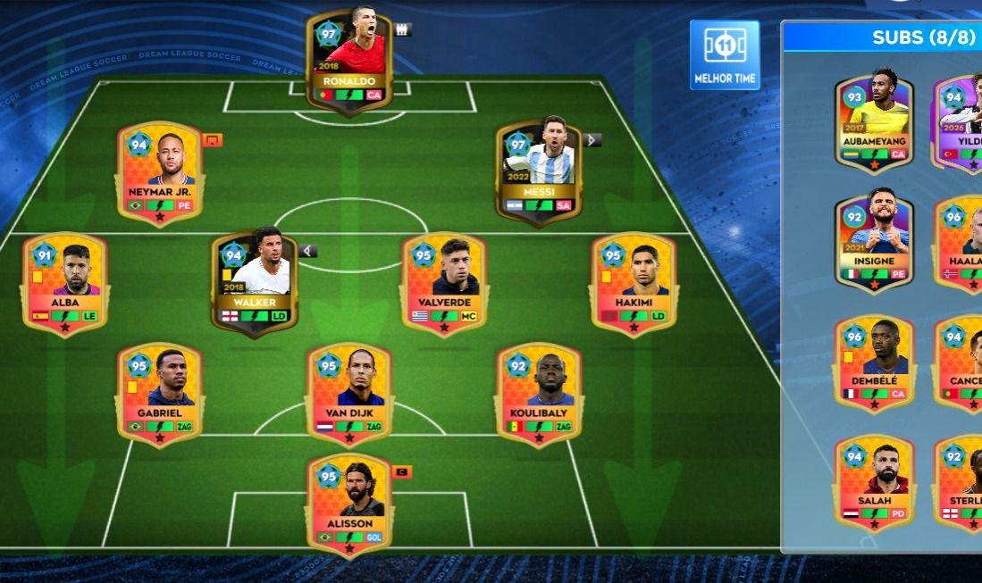 CONTA DLS 26 RARA | CR7 2018 + MESSI 2022 + NEYMAR + CARTAS ANTIGAS