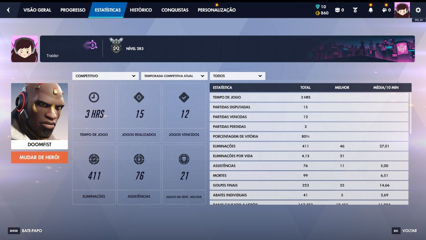 Conta Overwatch GM5 6vs6 e High MMR em 5vs5