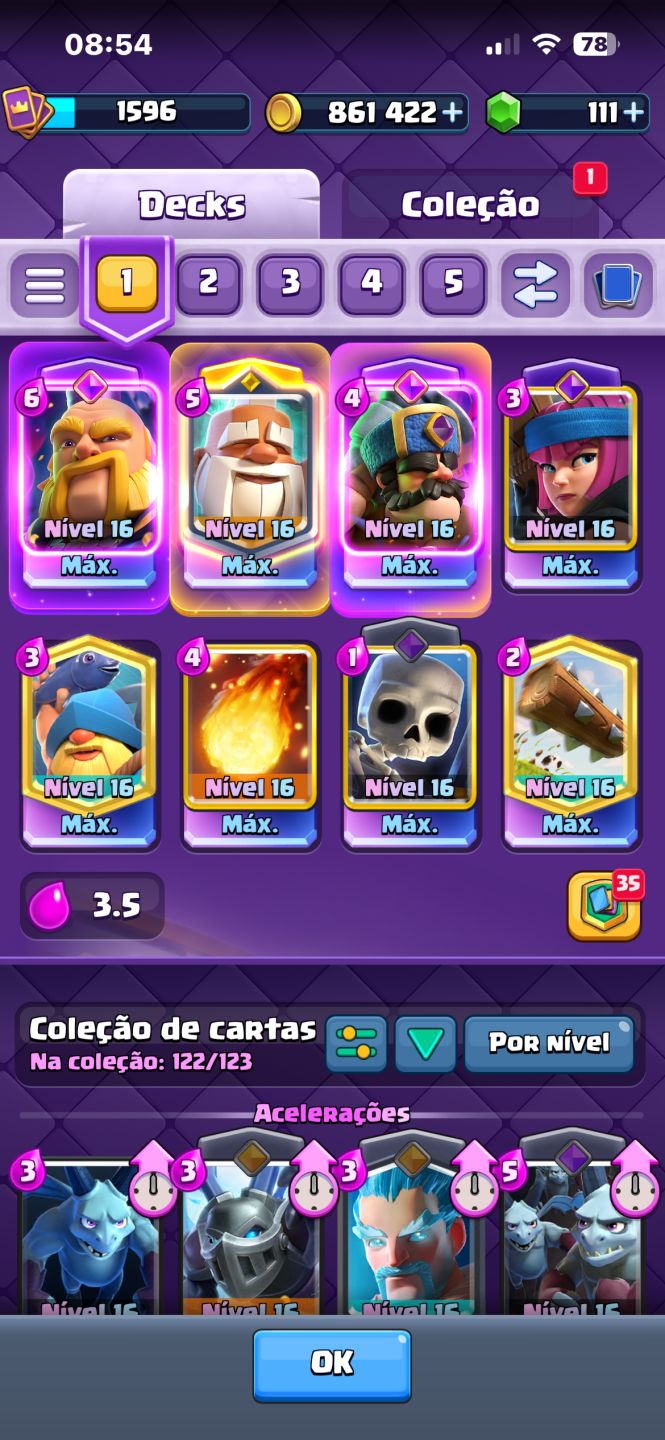 CONTA DE CLASH ROYALE