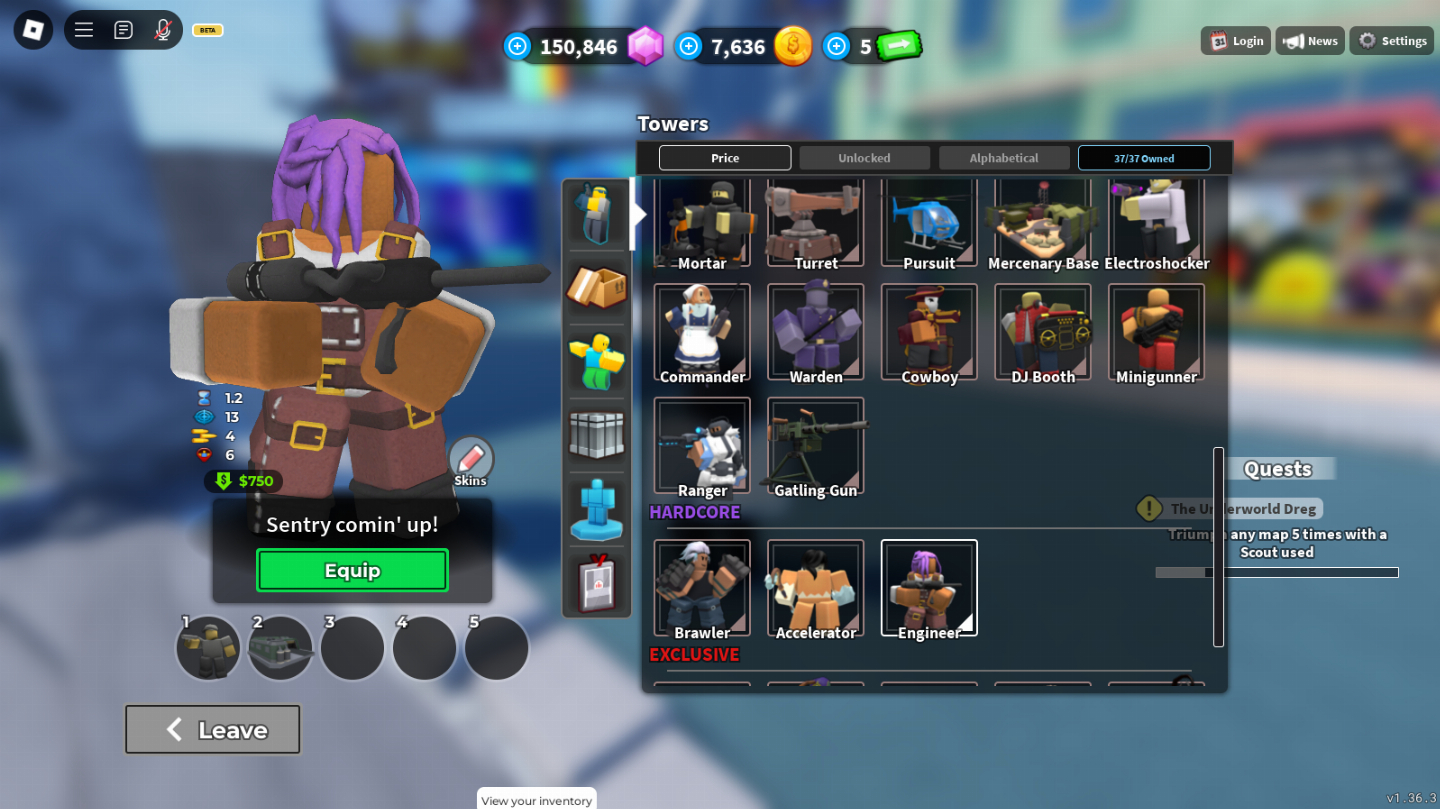 CONTA TOP GLOBAL TOWER DEFENSE SIMULATOR + UMA DAS MAIS RARAS DO JOGO INTEIRO!