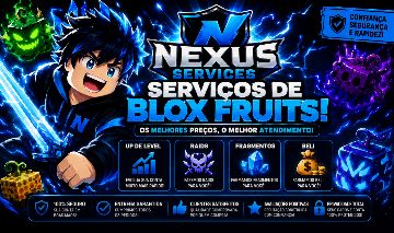 NEXUS SERVICES | BLOX FRUITS BARATO! UP, MAESTRIA, RAIDS, BELI E CONTAS