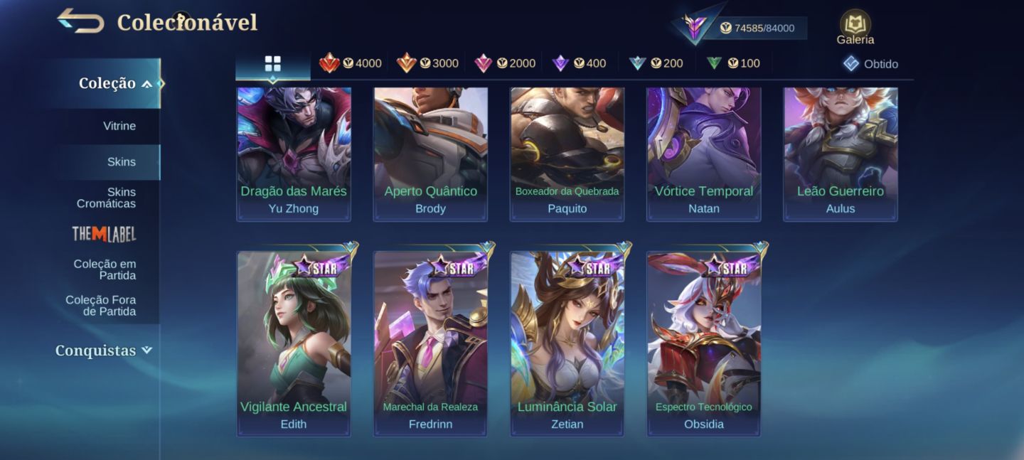 [PROMOÇÃO] Conta MLBB 260 Skins | Granger Prime + Minato + KOF + Transformers