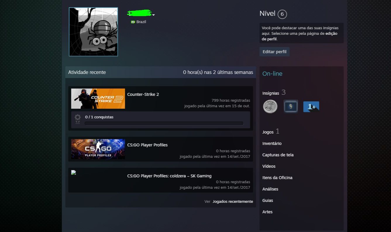 Conta cs2 prime com medalhas + dados