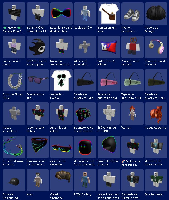 CONTA COM 4.722 ROBUX GASTOS NO INVENTÁRIO, ROUPAS E ETC... 175 ROBUX NA CONTA