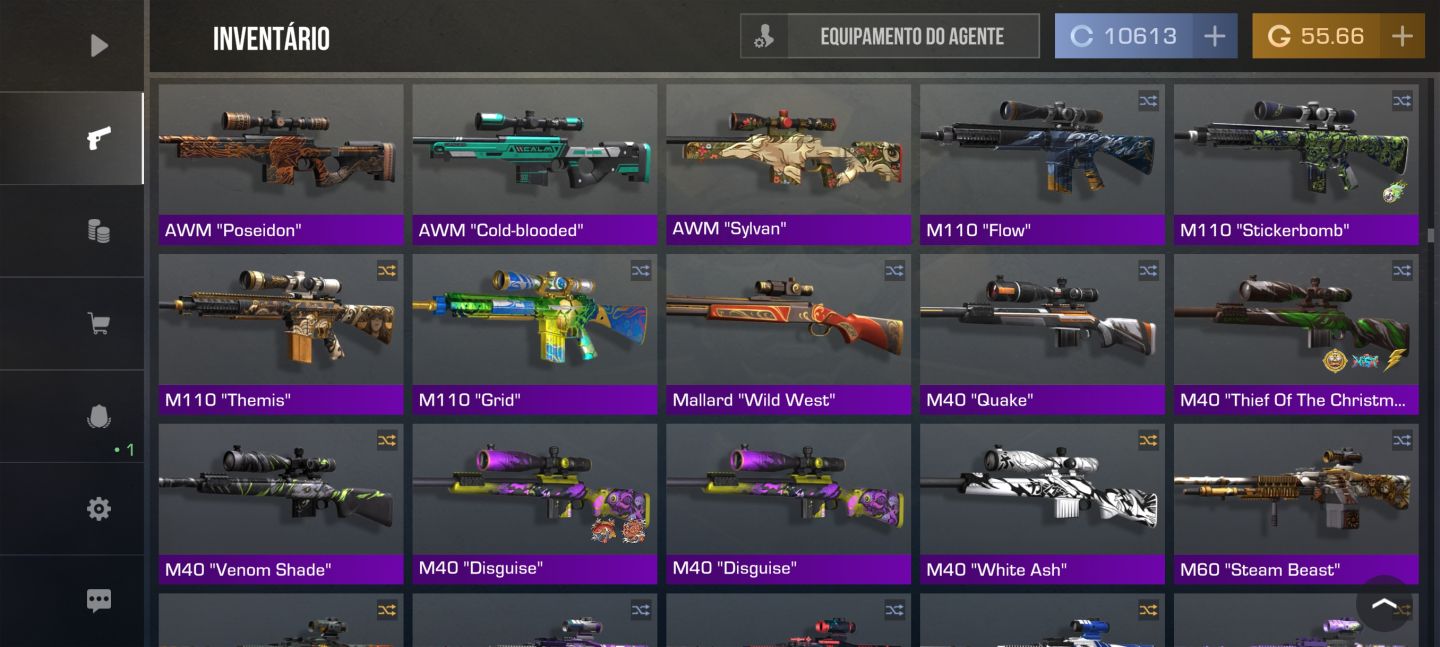 CONTA DE STANDOFF 2 COM MAIS DE 600 ITENS avaliada em 167k gold