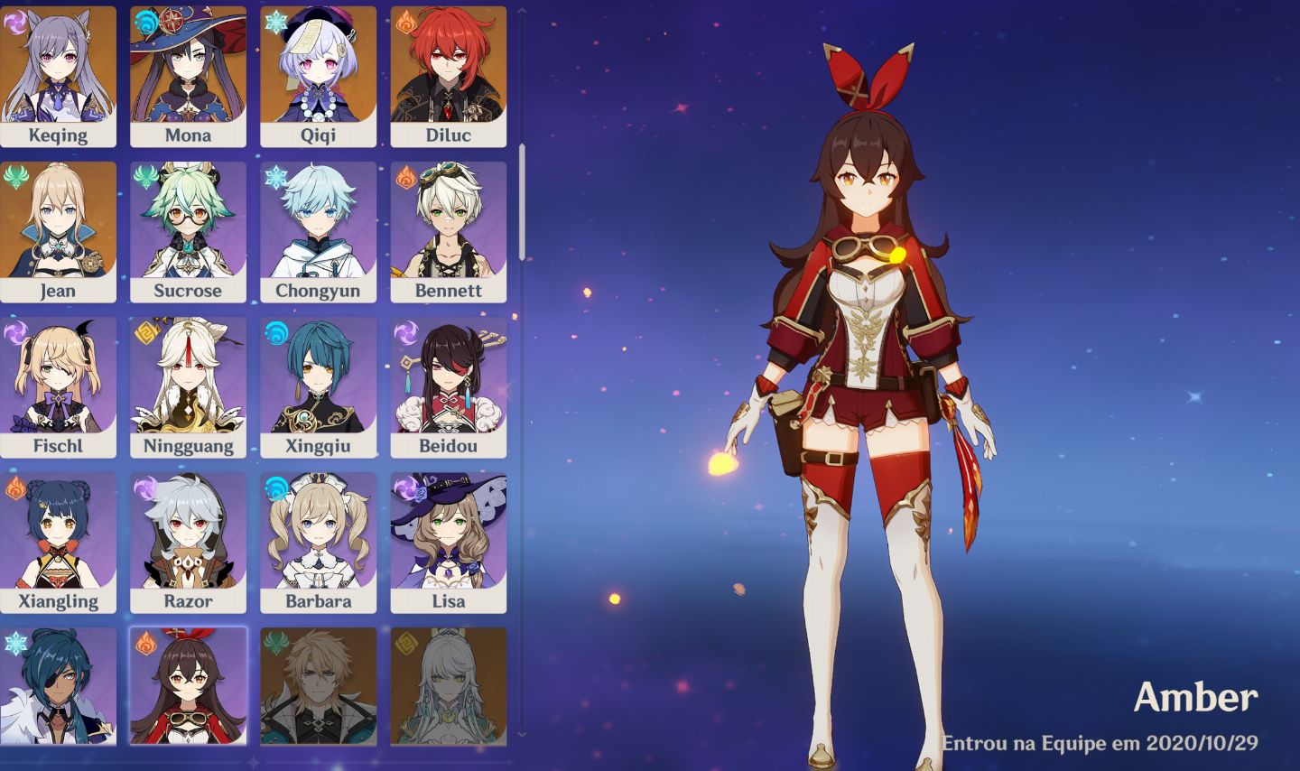 Conta Ar45 com 9 personagens T5, a história está em inazuma.