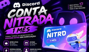 DISCORD NITRADA 1 MÊS 30 DIAS DE GARANTIA