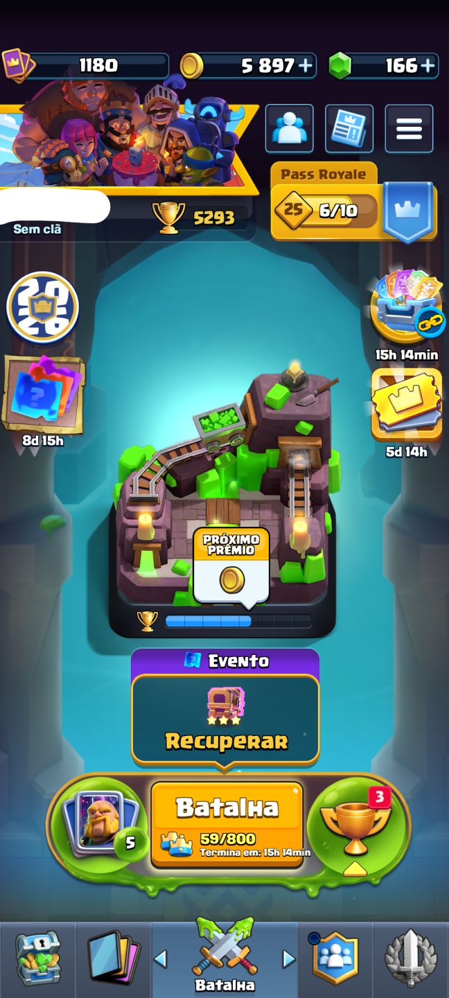 Conta Clash Royale arena 15