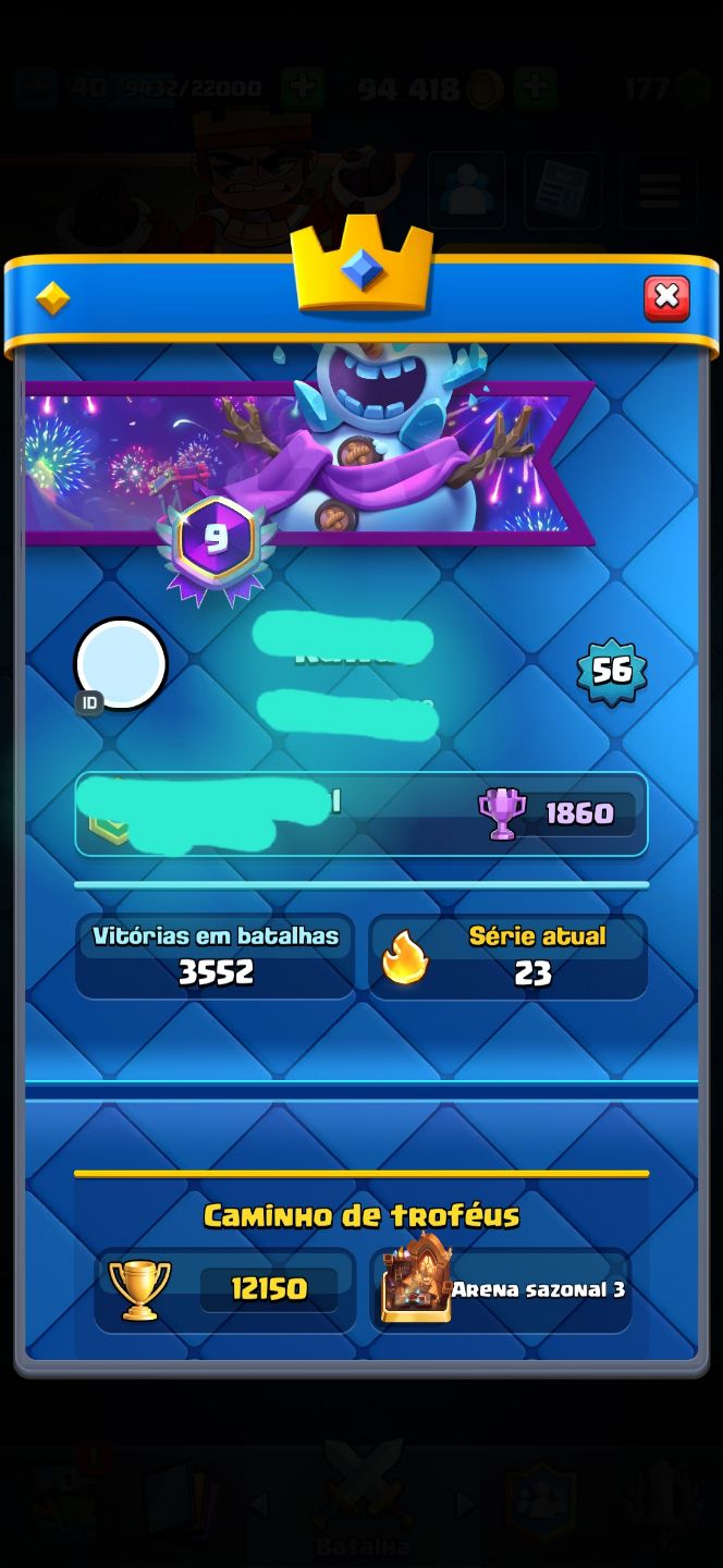 Upo sua conta do clash royale