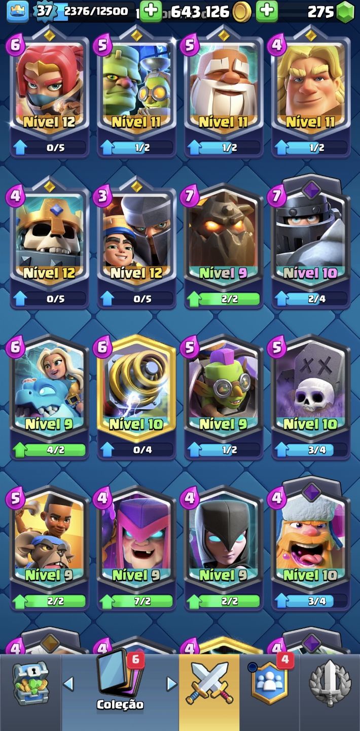CONTA CLASH ROYALE 8016 TROFÉUS