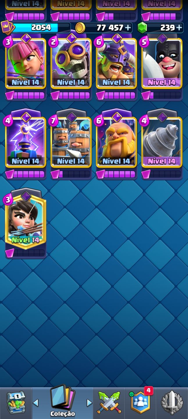 Conta Clash Royal arena sazonal 1