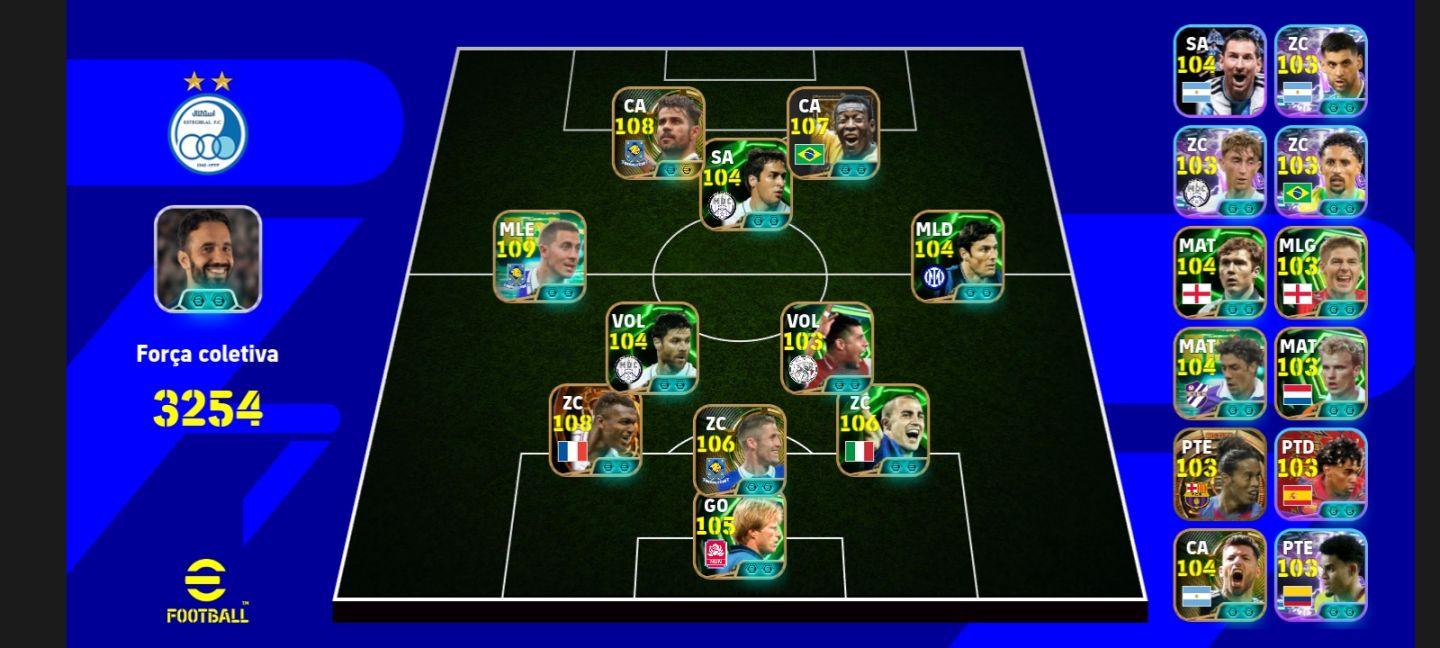 EFootball 2027 | Força da Equipe: 3254 | 2 mil Moedas | Elenco Premium
