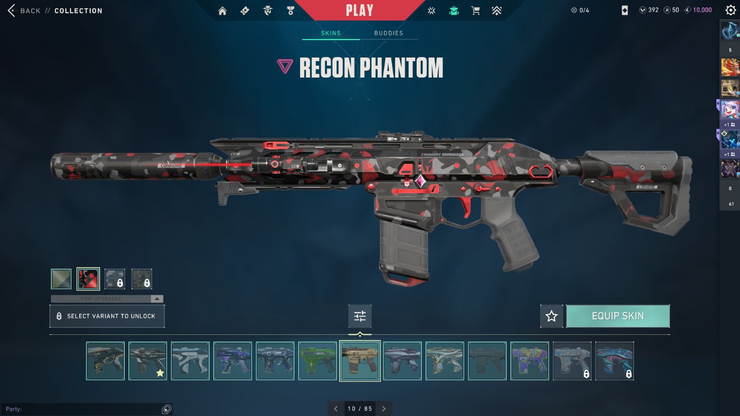 CONTA VALORANT NV446 ( PHANTOM CHAMPIONS + FACA LOCK IN + MUITAS SKINS)