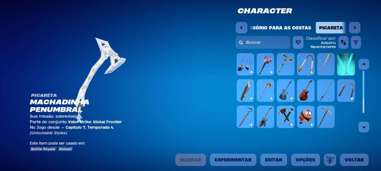 Conta do Fortnite com 41 skins, Nível 173.