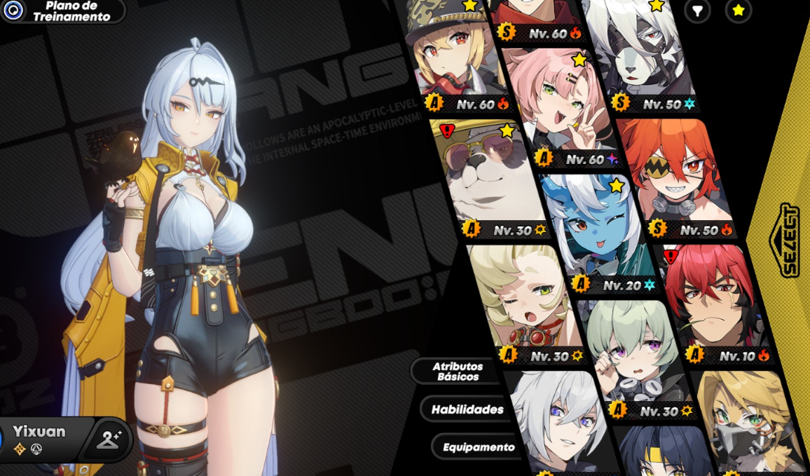 Conta 3 em 1, Genshin, Star Rail e ZZZ, as 3 endgame, muitos personagens e armas