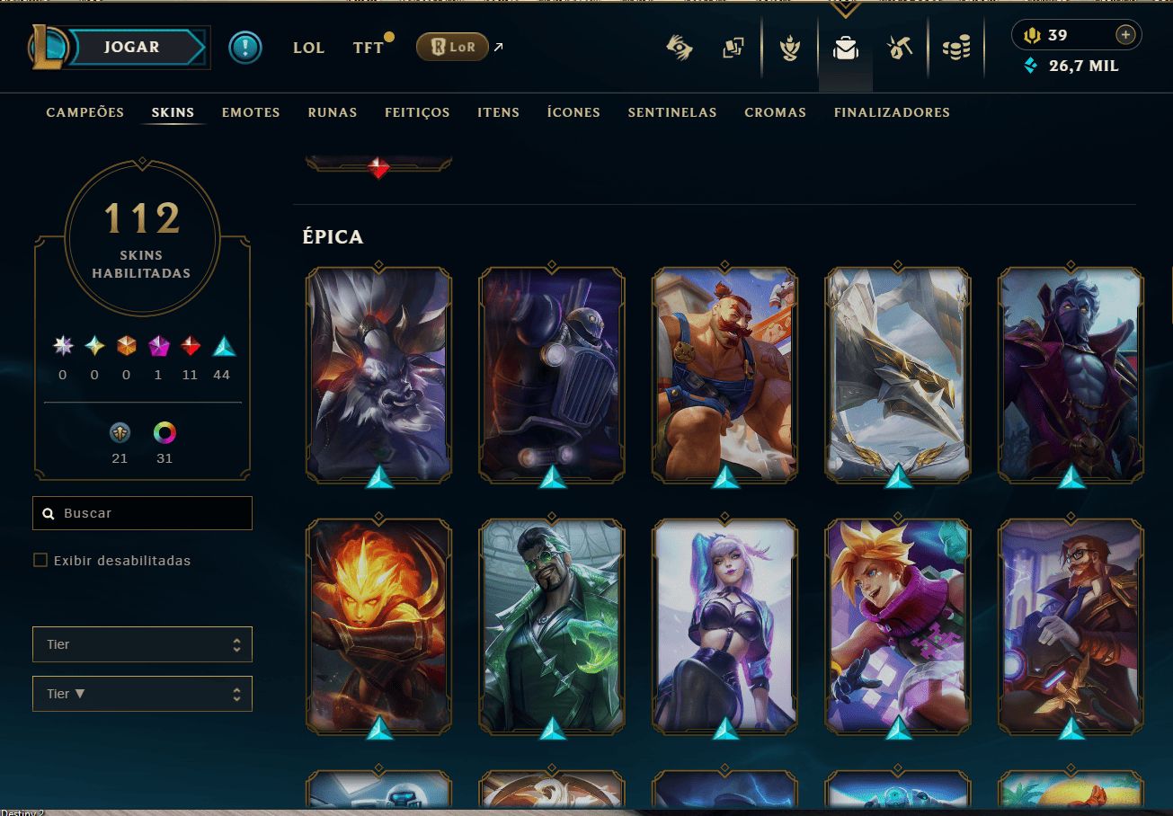Conta Lv. 277| Full Acesso | Skins Arcane(LIMITADAS |ASCENDENTE EP 9 + Conta LOL