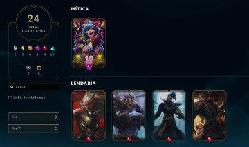 Conta LoL Lv 60 | 1 Mítica + 4 Lendárias | 24 Skins