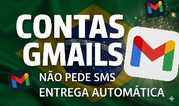 CONTAS GMAILS VIRGEM ENTREGA 100% AUTOMATICA CONTAS DO BRAZIL [NAO PEDE SMS]