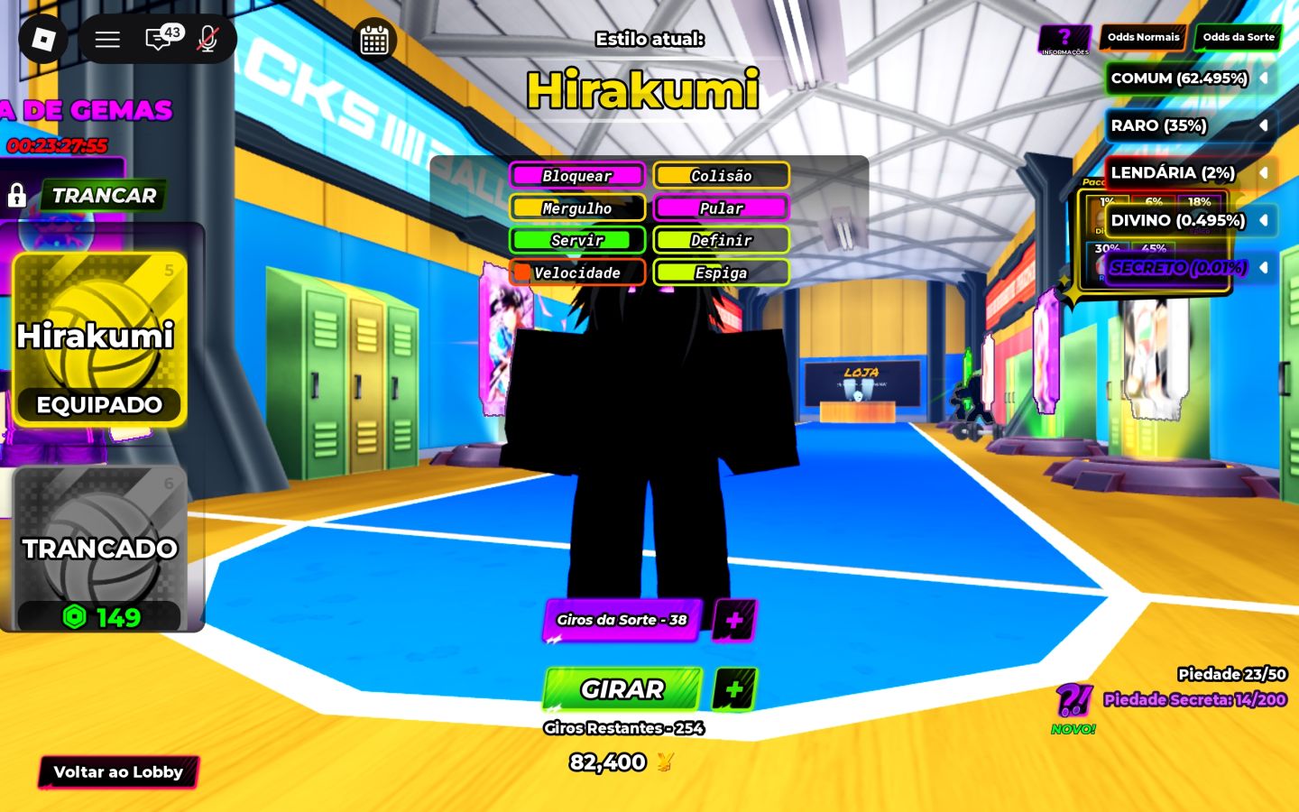 CONTA STACKADA! TSH + SANJU + HIRAKUMI + 38 LUCK SPINS + 82K GOLD!