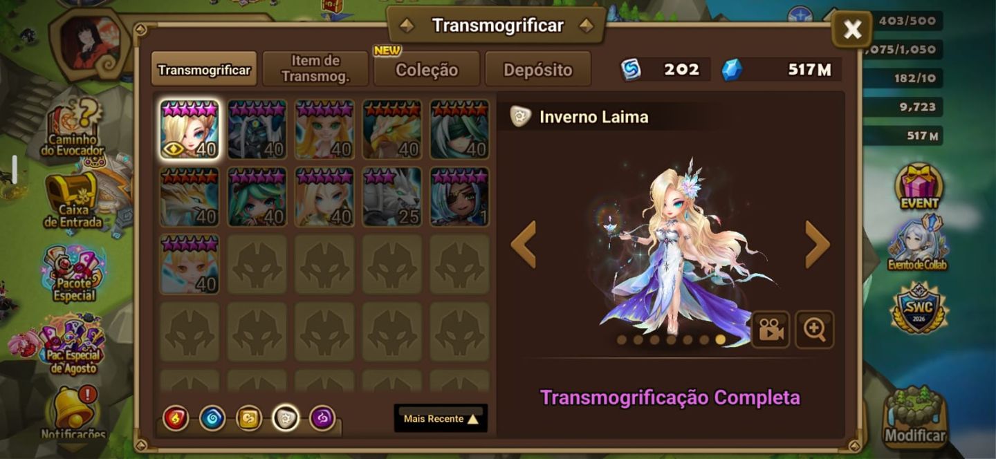[DESAPEGO/EU] Conta SW Duplo LD5 | 500+ Invocações