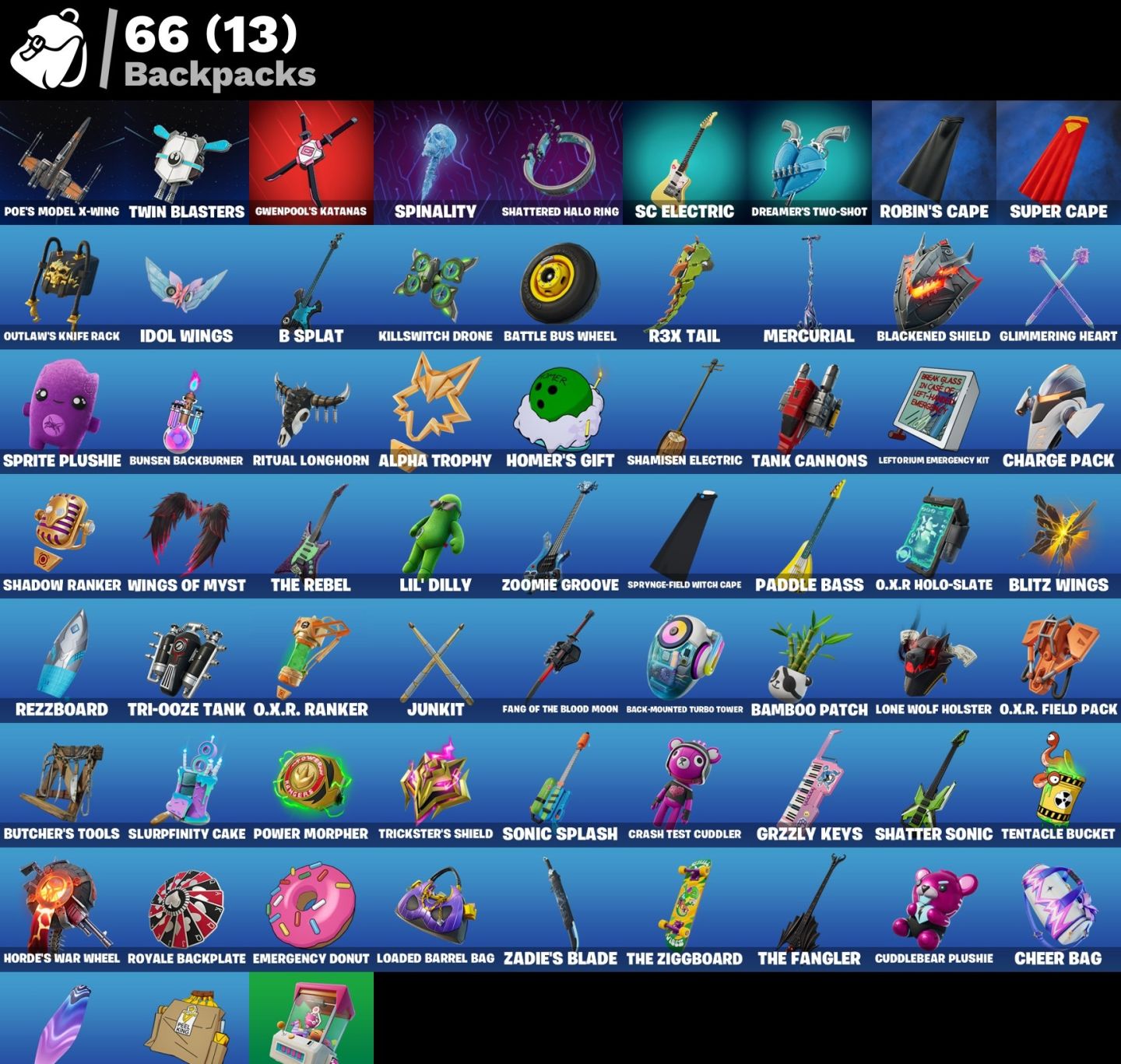 CONTA FORTNITE 35 SKINS/ OUTLAW MIDAS /HOMER SIMPSON /POWER RANGER/ ZIGGY / BIG