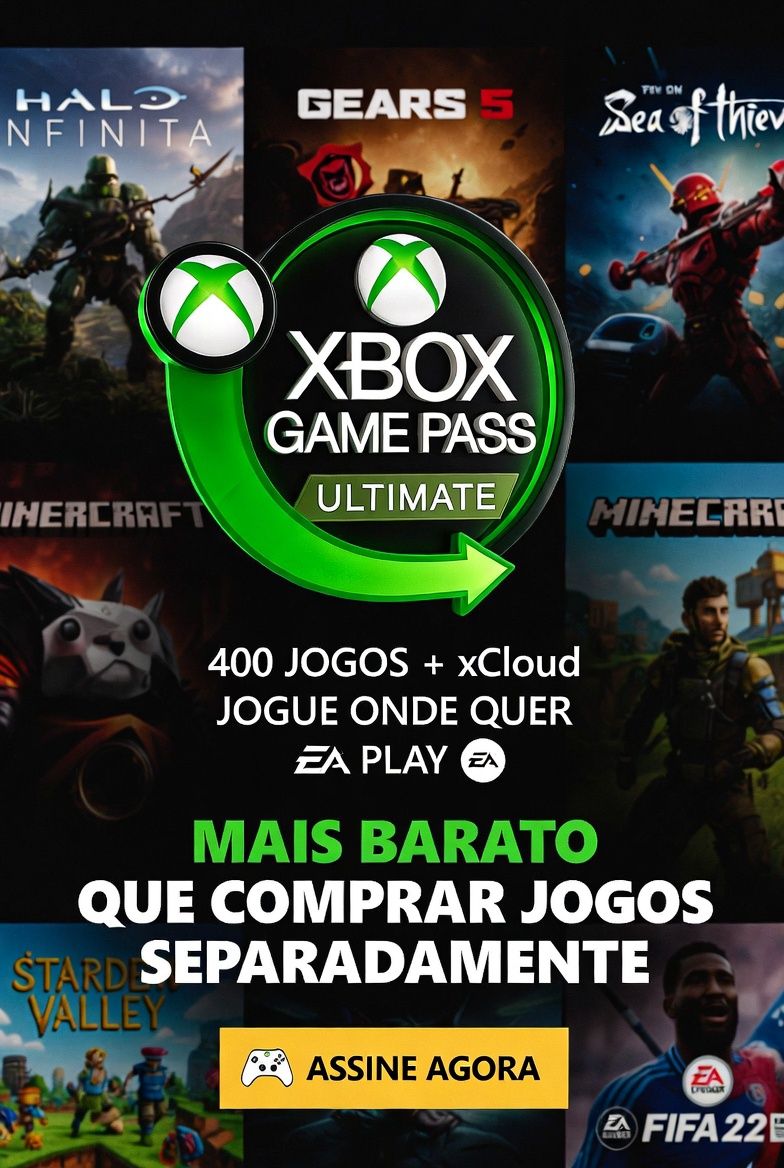 XBOX GAME PASS ULTIMATE + XCLOUD ILIMITADO + 400 JOGOS