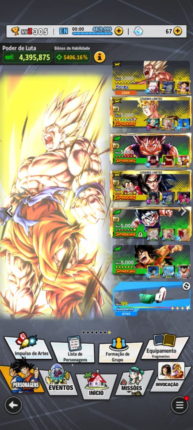 CONTA END GAME DRAGON BALL LEGENDS