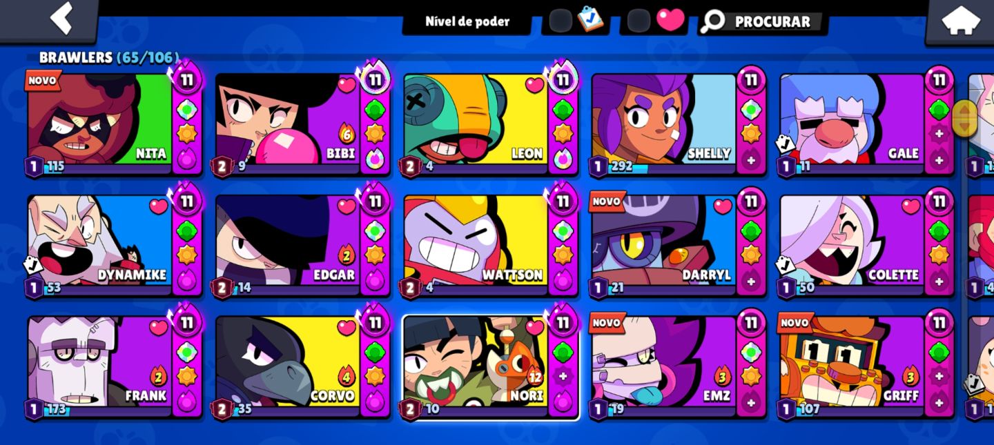 CONTA BRAWL STARS 43K TROFÉUS 16 BRAWLERS LVL 11 9 HIPERCARGAS COMPETITIVA