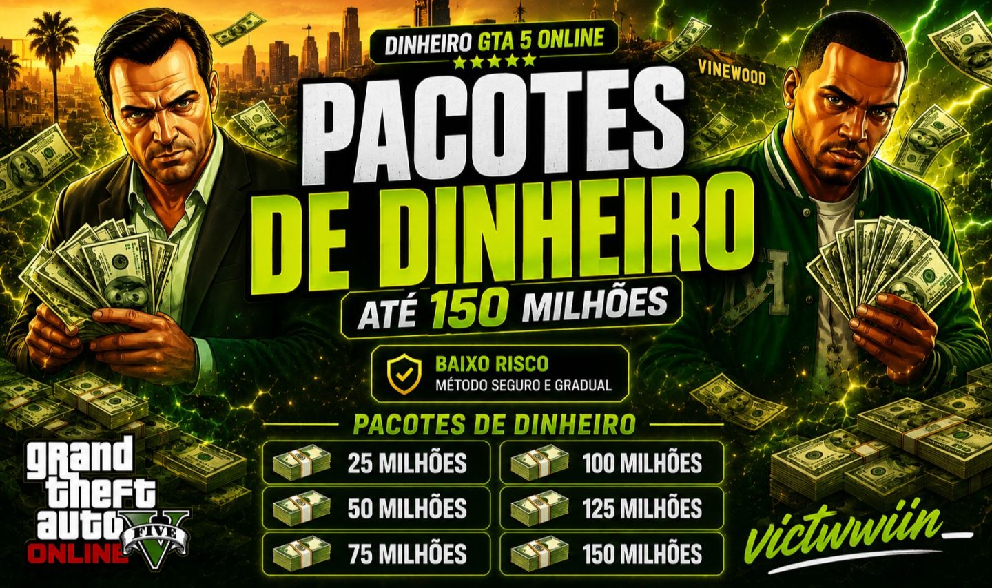 [PROMOÇÃO] GTA 5 ONLINE: UP/PACOTES DE DINHEIRO | BRINDES, DESBLOQUEIOS E NIVEL