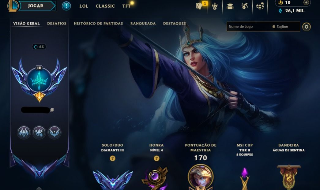 CONTA 2013 DIAMANTE 3 - 54 SKIN - 90+ CHAMP + MMR BOM! - 100% SEGURA!