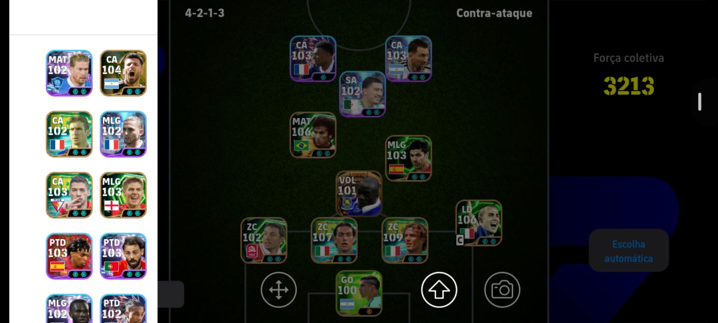 CONTA DE EFOOTBALL | ZICO 106 + MALDINI 109 + NESTA 107 | 3213 DE FORÇA COLETIVA