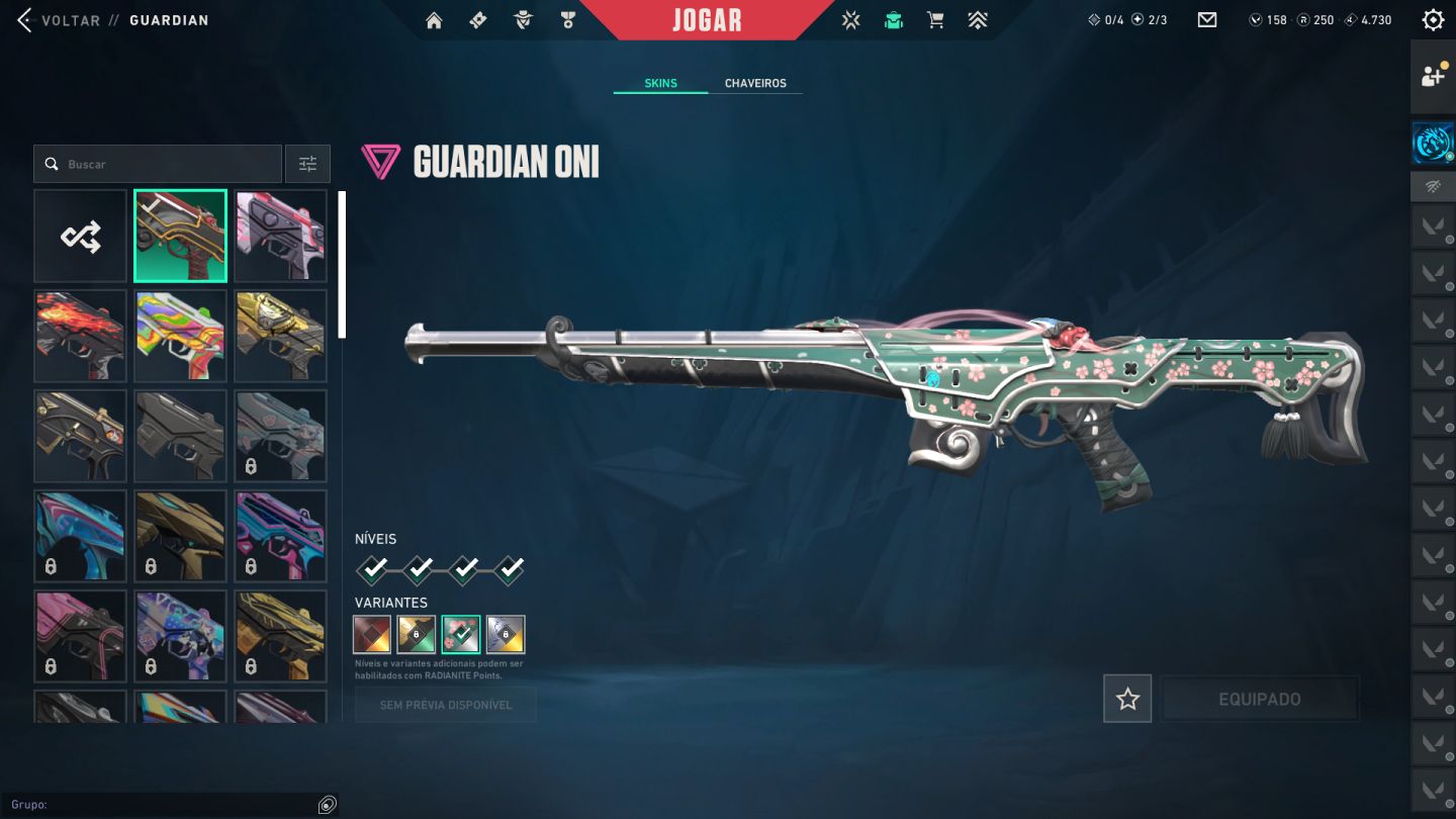 Conta valorant com muita variedade de skins