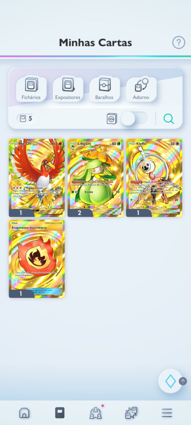 PROMOÇÃO Conta Pokémon TCG - NV 55 com 5 cartas douradas e mais de 7k cartas