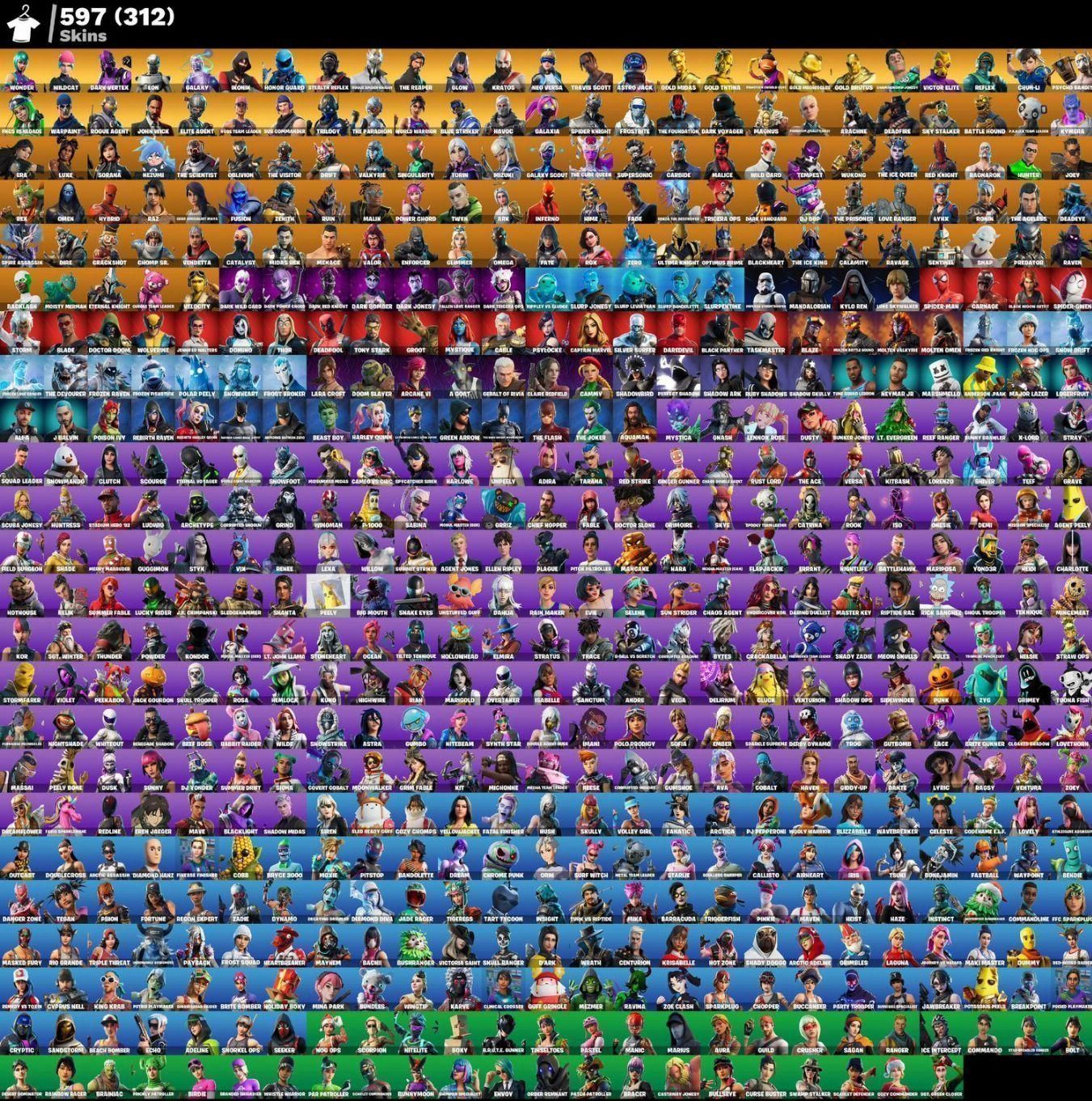 CONTA WILDCAT I 600 SKINS I GALAXY, WONDER, MINTY, LEVIATÃ,CONTA COMPLETA