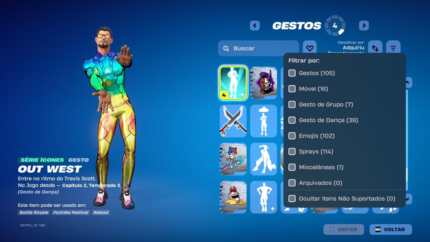 Fortnite 115 Skins, Machado Leviatã, Neymar, Lara Croft e 6 Passes Completos
