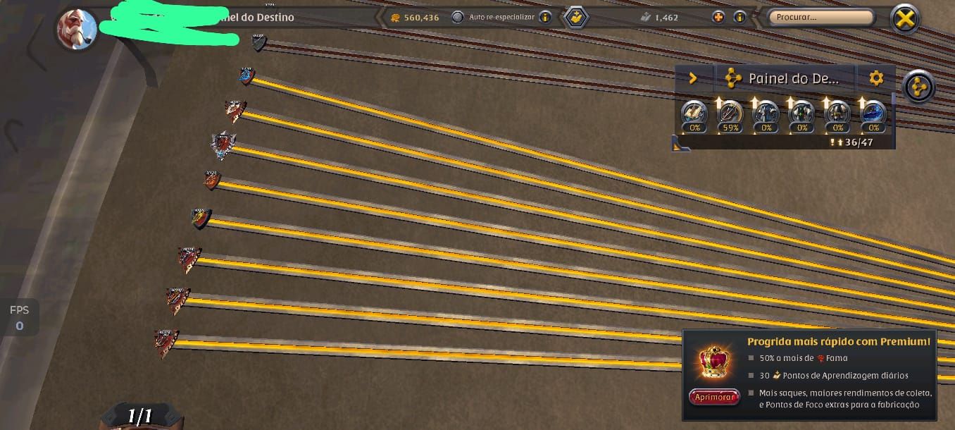 CONTA EARLY GAME - FULL SPEC NAS CLASSES DE BAU DOURADO + CERCA DE 120M PRATA