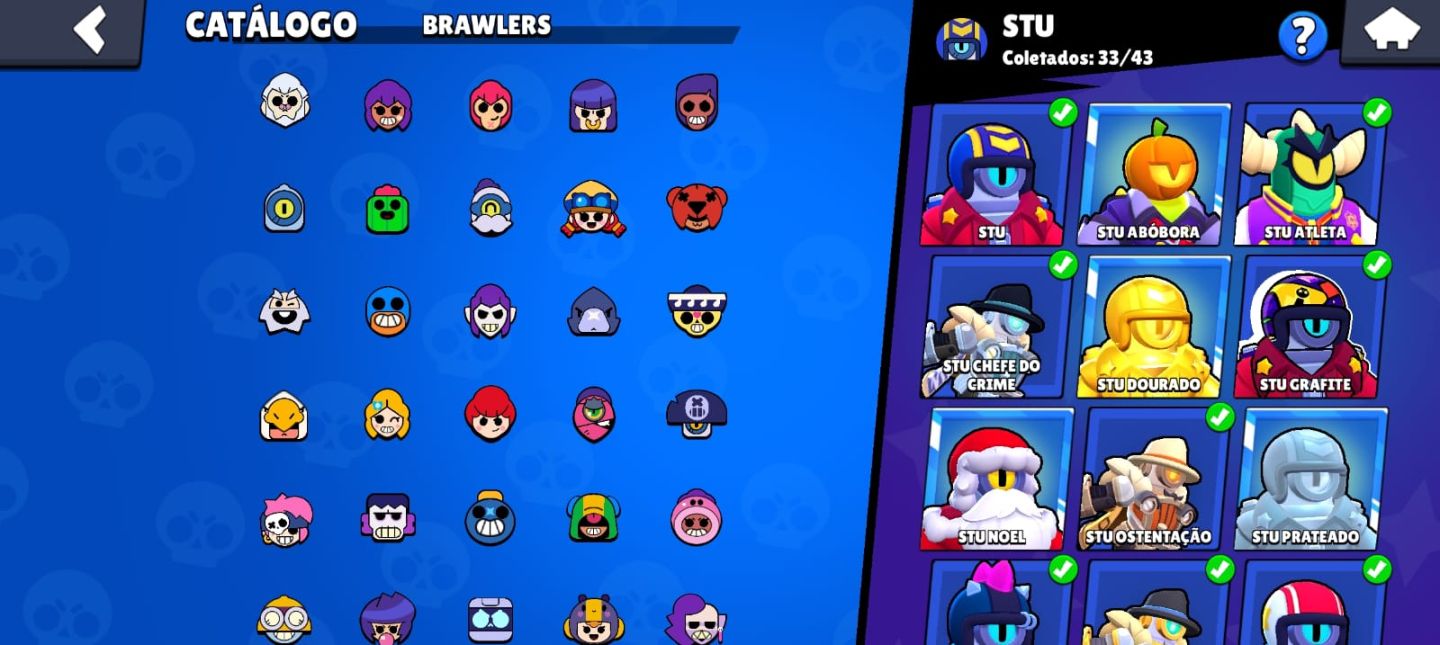 CONTA BRAWL STARS - 11.908 TROFÉUS - NVL 72 - VARIAS SKIN,PASSES E COLECIONÁVEIS