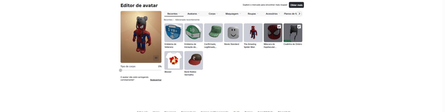 Conta Roblox RARA (BUNDLE DO SPIDERMAN + LIMITED)