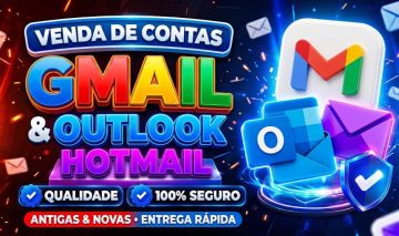 CONTAS GMAIL - CONTA OUTLOOK/HOTMAIL + [ENTREGA AUTOMÁTICA]