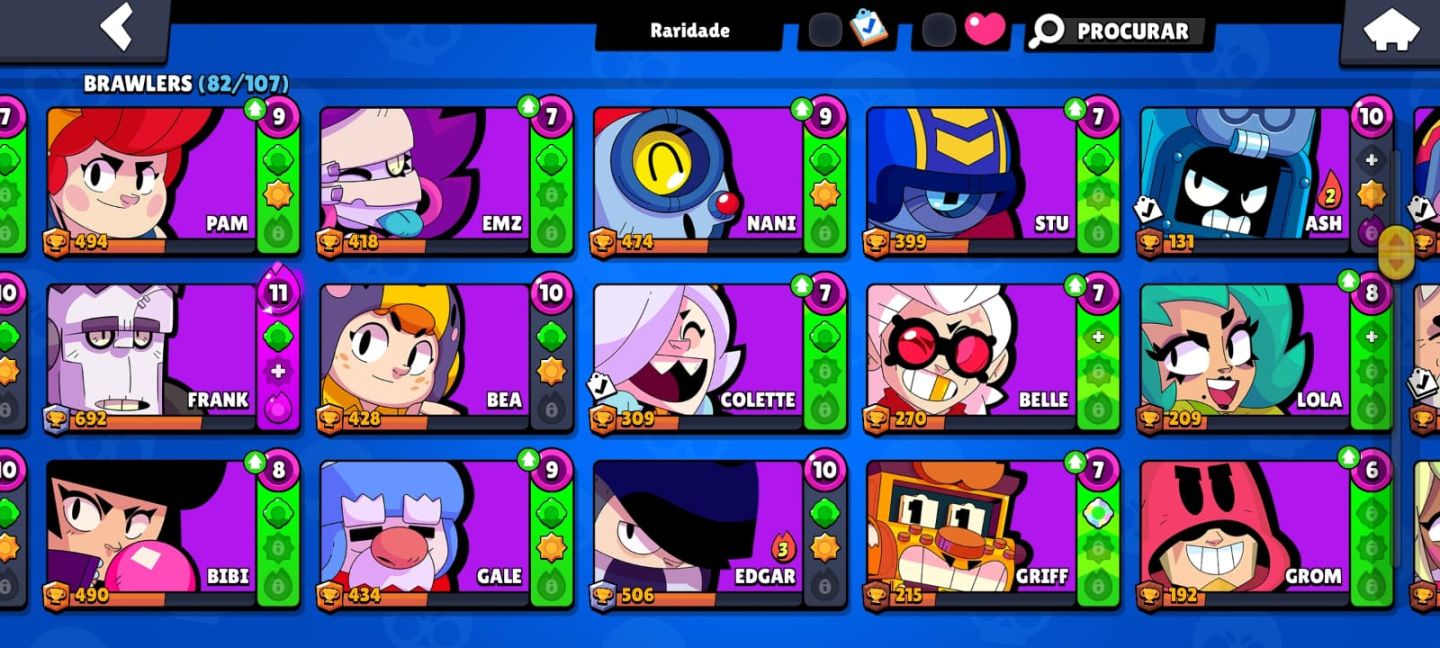 CONTA DE BRAWL STARS 26K TROFÉU + PERS ESPECIAIS (LEN,MIT,ÉP)