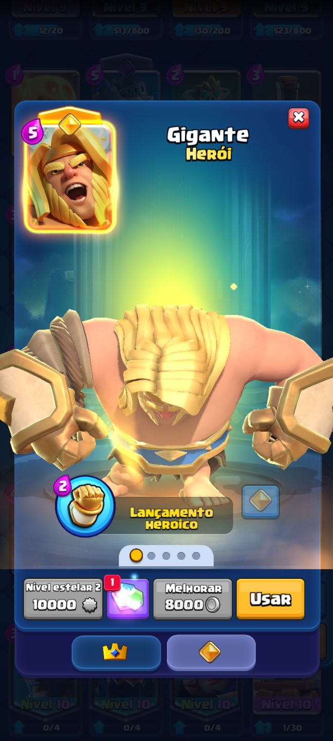 Conta Clash Royale, 4 anos com evolutivas