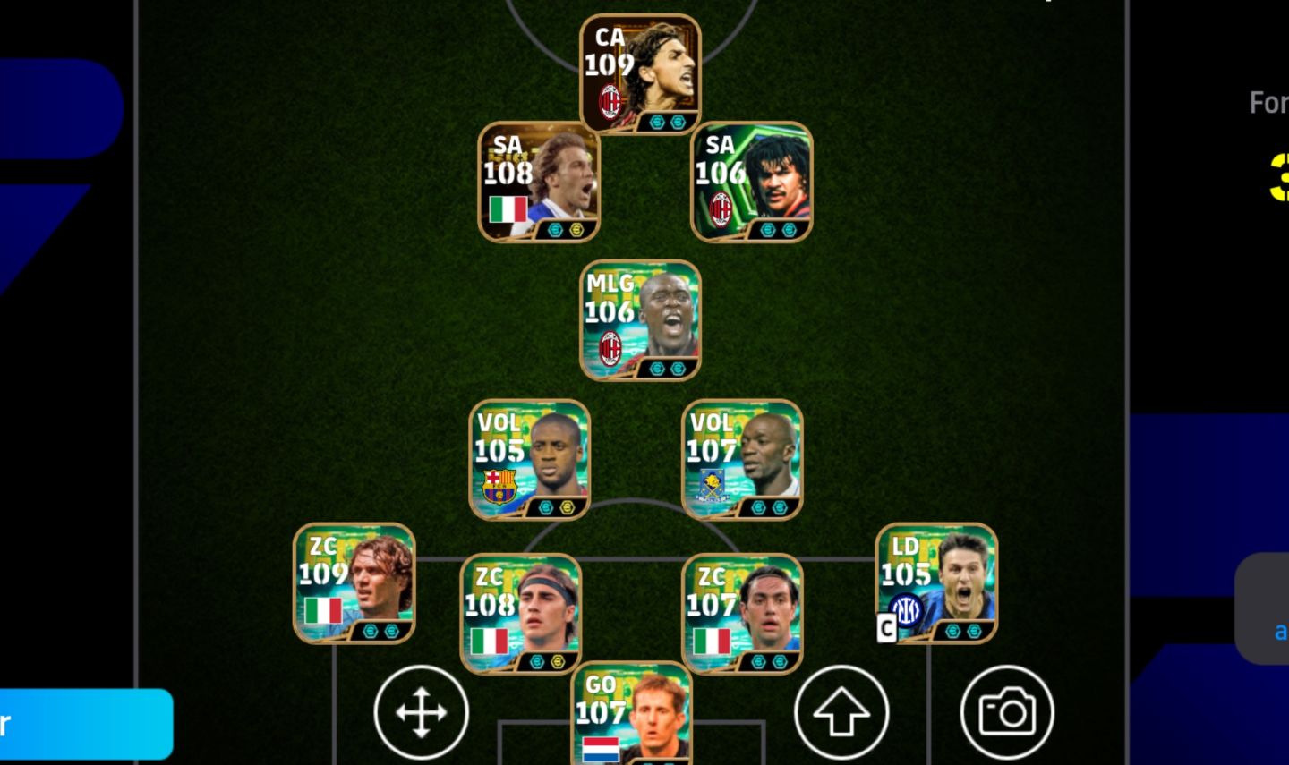 Conta eFootball Mobile Messi + CR7 + Del Piero Elenco Forte.