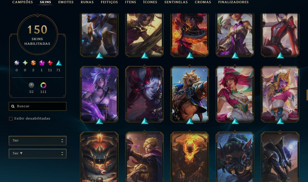 CONTA ESMERALDA 2018 - EX DIAMOND - DADOS DE CRIAÇÃO - 154 SKINS - 111 CROMAS