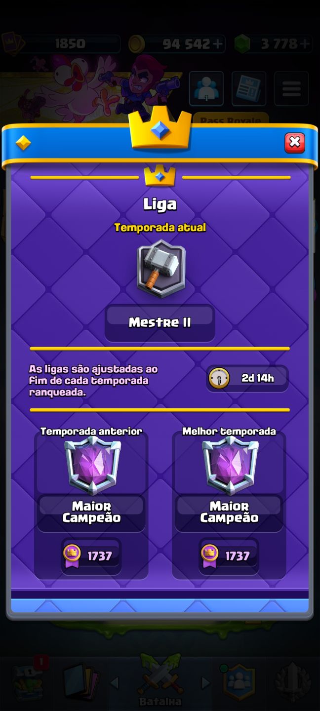 Conta Clash Royale 20 cartas level 16, maior campeão e banner raro