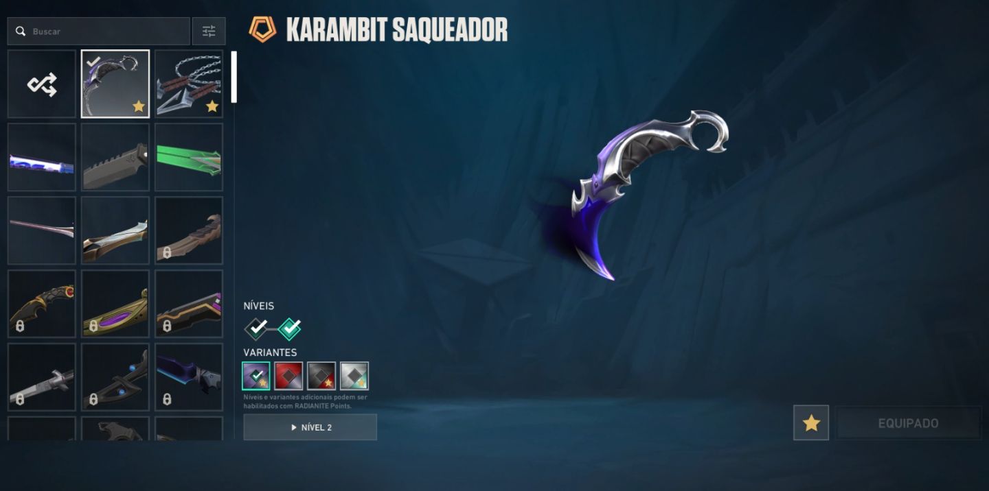 Conta Valorant Diferenciada com faca Kuronami (Preço Negociável)
