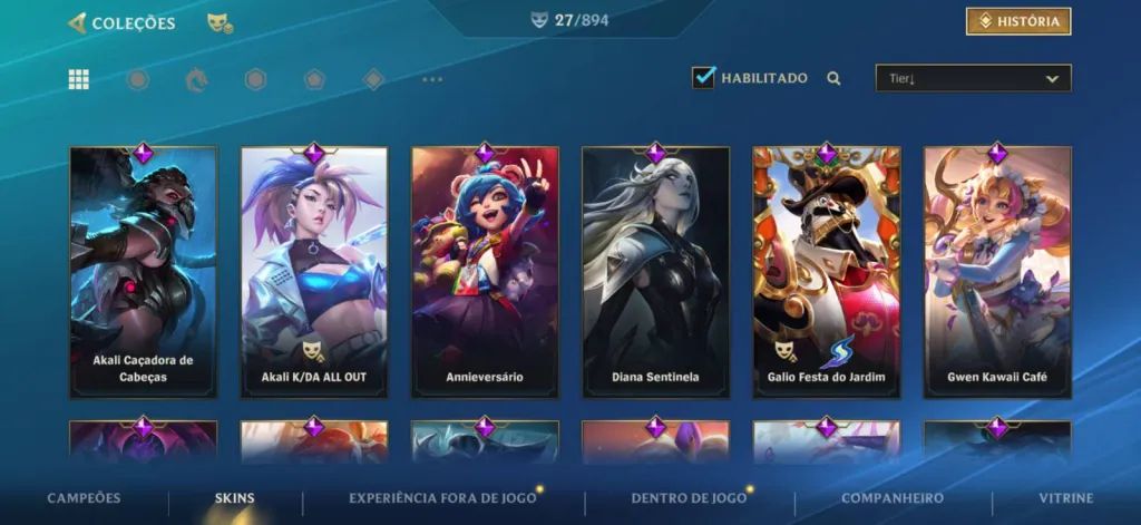 CONTA WILD RIFT PARA INICIANTES (SKINS DE FADINHA)
